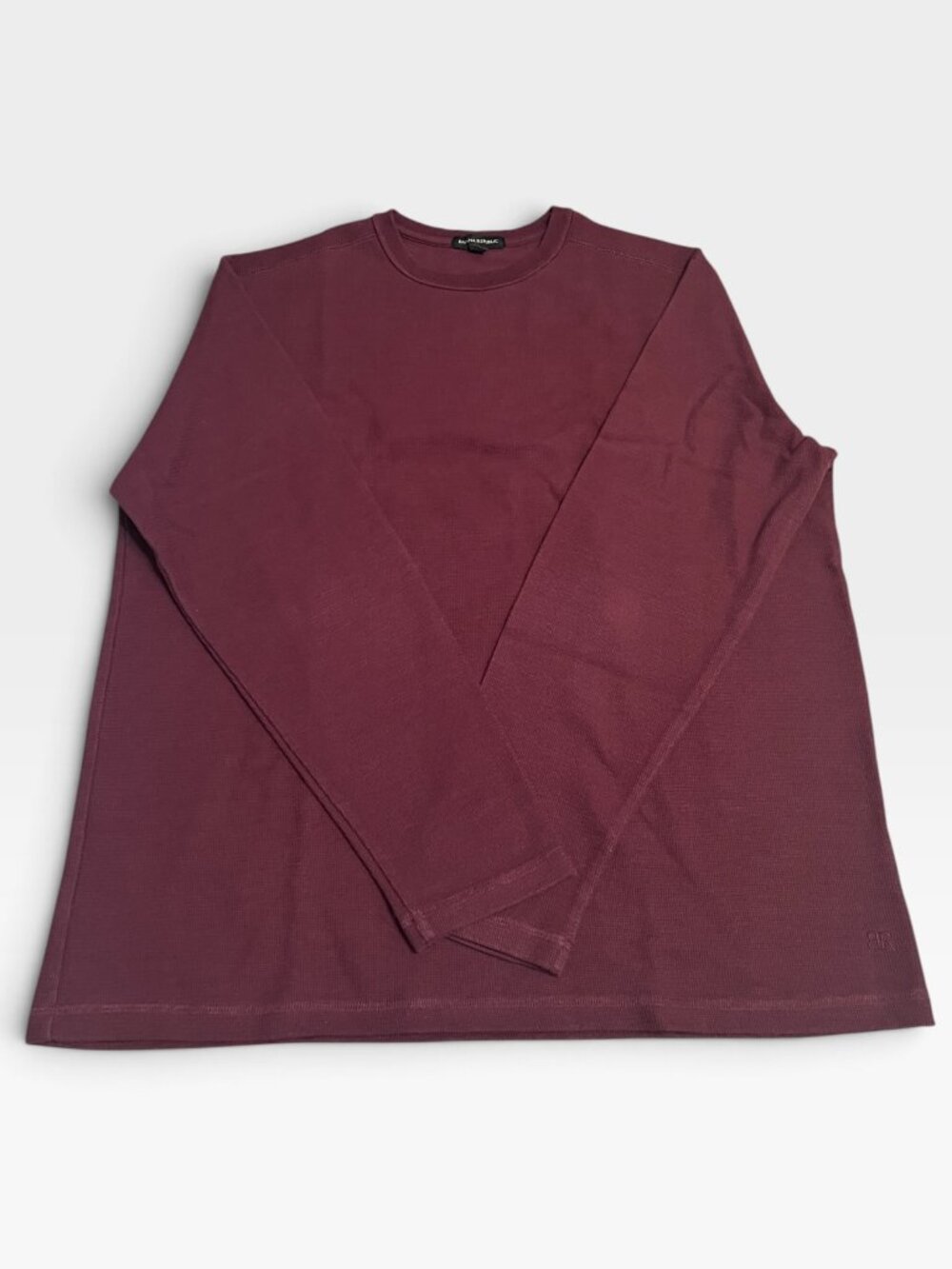Banana Republic XL Burgundy Waffle Thermal Crewneck Long Sleeve Coastal Grandpa